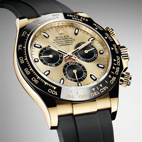 rolex daytona yellow gold black face|rolex oysterflex white gold.